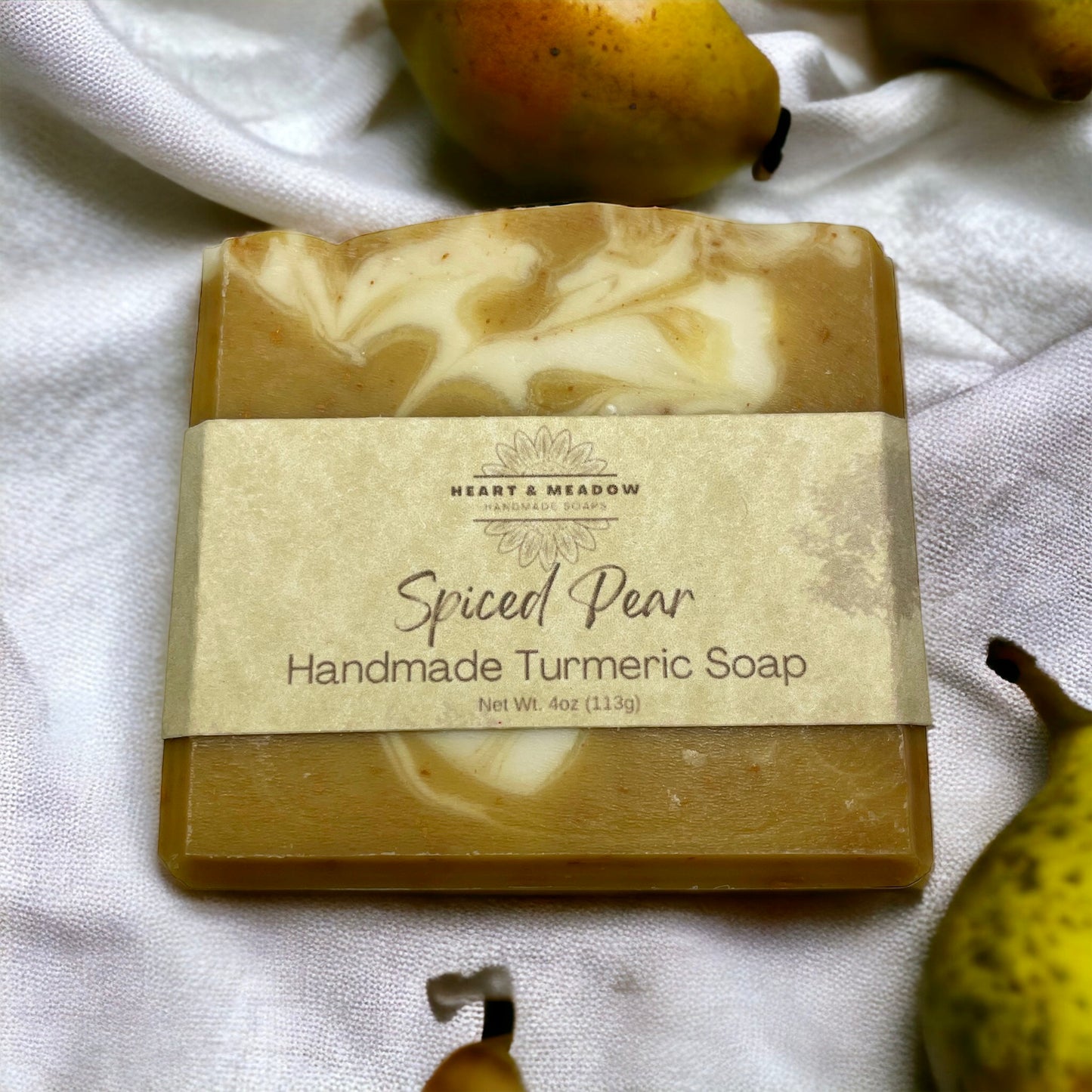 Spiced Pear & Turmeric Handmade Soap