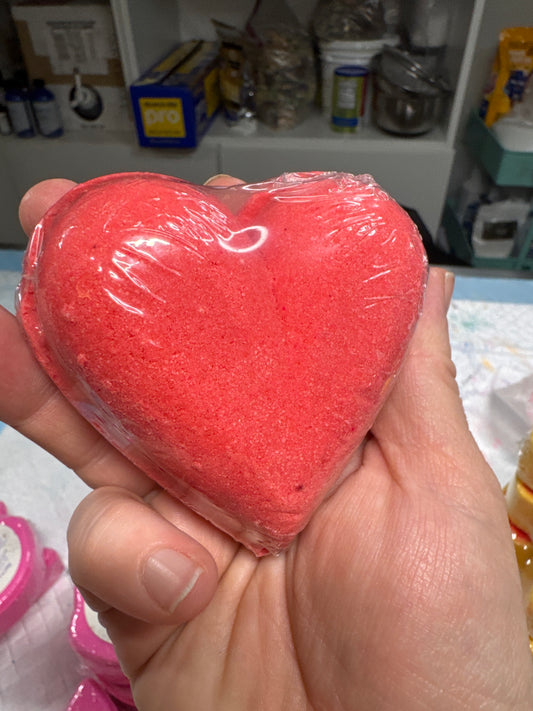 Strawberry Hearts Bath Bomb