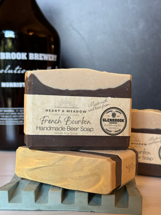 French Bourbon Handmade Beer Soap