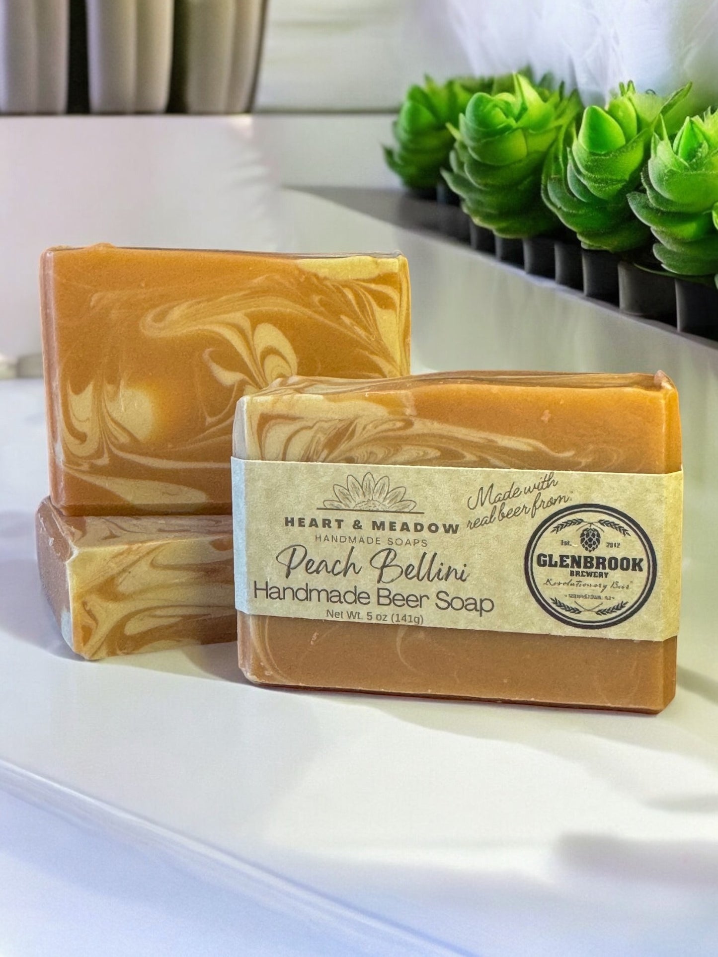 Peach Bellini Handmade Beer Soap