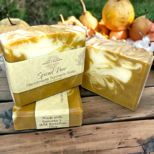 Spiced Pear & Turmeric Handmade Soap